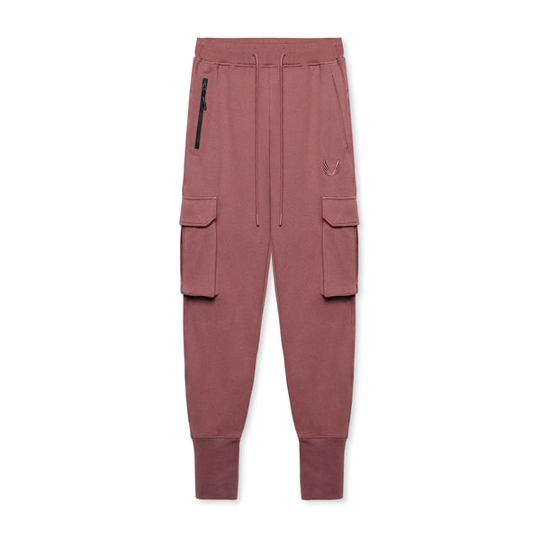 0654. Tech-Terry™ Cargo High Rib Jogger - Red Earth