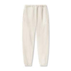 0655. Tech-Terry™ Oversized Sweats - Ivory Cream "Emblem"