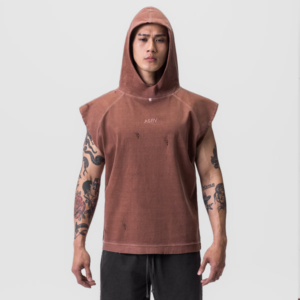 0799. Tech Essential™ Cutoff Hoodie - Faded Brick