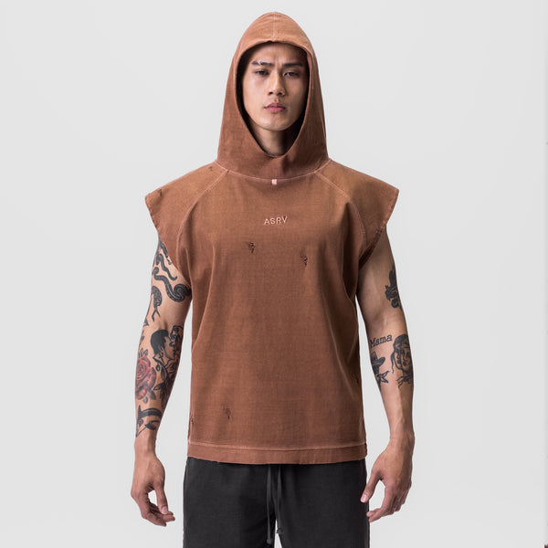 0799. Tech Essential™ Cutoff Hoodie - Faded Rust
