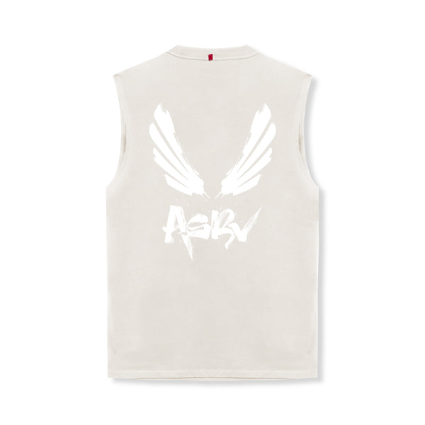 0807. Tech Essential™ Relaxed Cutoff - Stone/White "Brush Wings/ASRV"