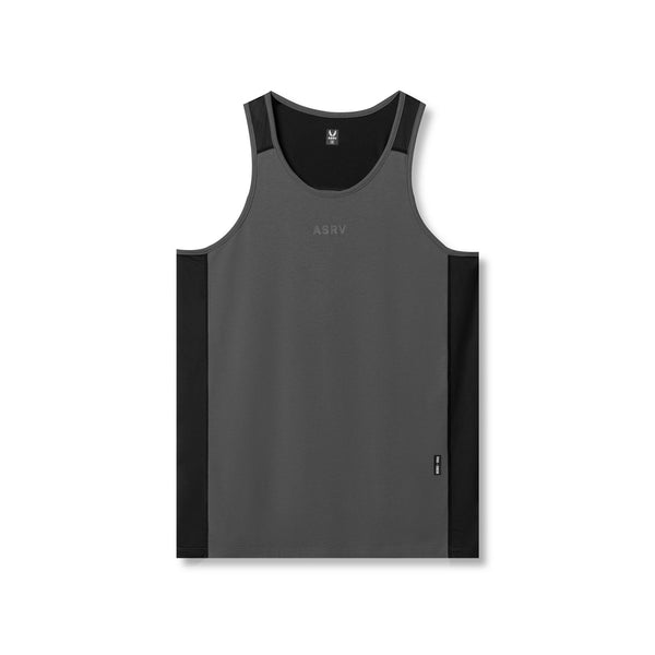 0809. Supima® Mesh Panel Training Singlet  - Space Grey