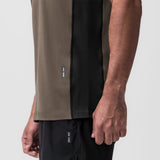 0809. Supima® Mesh Panel Training Singlet - Deep Taupe