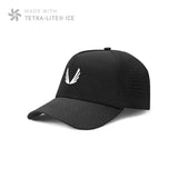 0817. Tetra-Lite® Ice A-Frame Hat - Black/White "Wings"