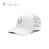 0817. Tetra-Lite® Ice A-Frame Hat - White/Silver "Wings"