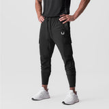 0825. Tetra-Lite® Cargo High Rib Jogger - Black "White Wings"