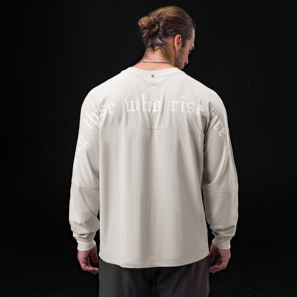 0851. Tech Essential™ Relaxed Long Sleeve  -  Stone/White "OTWR"