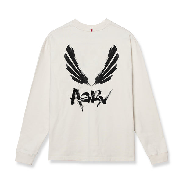 0851. Tech Essential™ Relaxed Long Sleeve  -  Stone "Brush Wings/ASRV"
