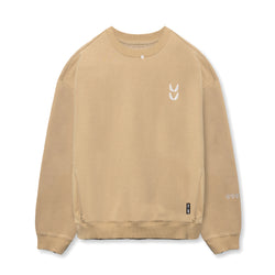 0861. Tech Essential™ Distressed Crewneck - Khaki