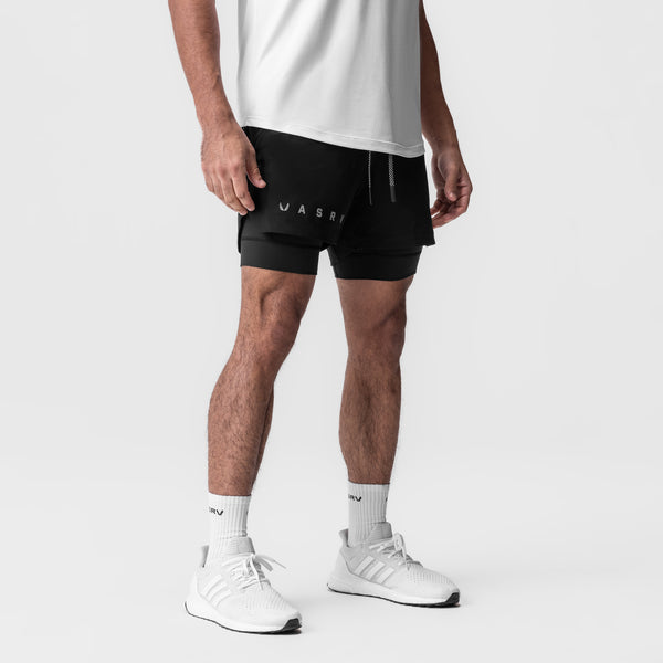 0865. Tetra-Lite® 5" Liner Short - Black "Reflective Classic"