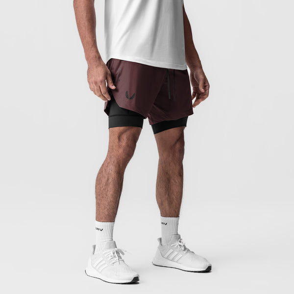 0865. Tetra-Lite® 5" Liner Short - Plum "Wings"/Black