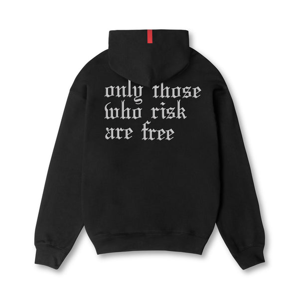 0874. Tech-Terry™ Zip Pocket Hoodie  -  Black/White "OTWR"