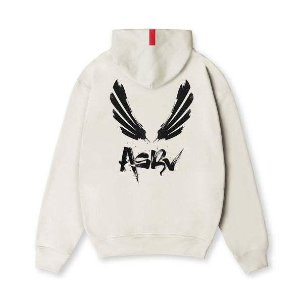 0874. Tech-Terry™ Zip Pocket Hoodie  -  Stone "Brush Wings/ASRV"