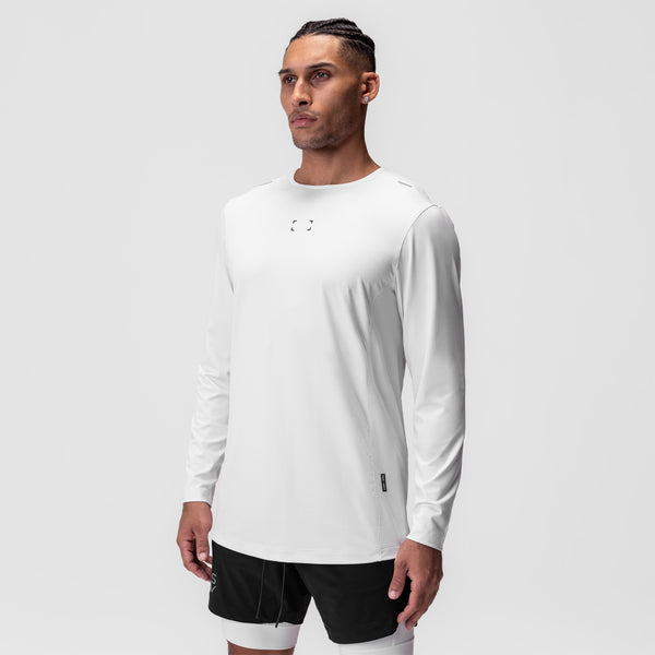 0907. AeroSilver® Training Long Sleeve - White "Space Bracket"