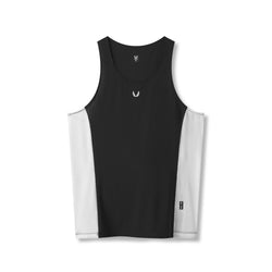 0949. Laser-Vent™ Singlet Tank - Black/White