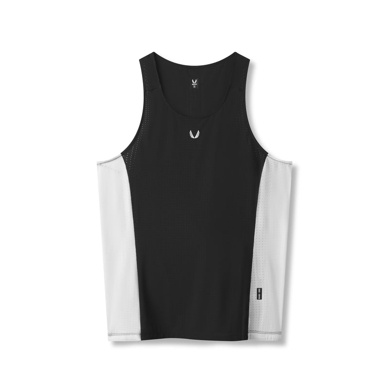 0949. Laser-Vent™ Singlet Tank - Black/White
