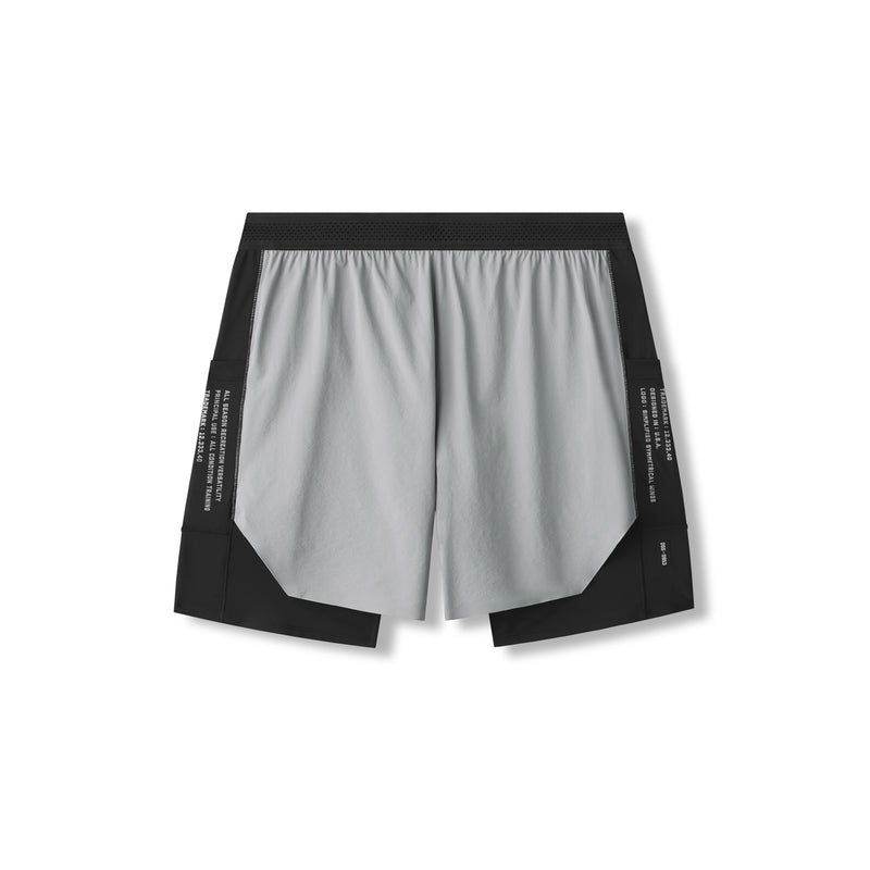 0953. Aerotex™ Hybrid Liner Short - Slate Grey/Black