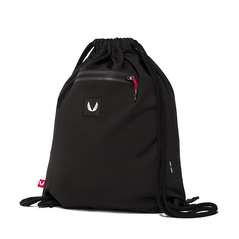 1084. Antibacterial Mesh Drawstring Bag - Black