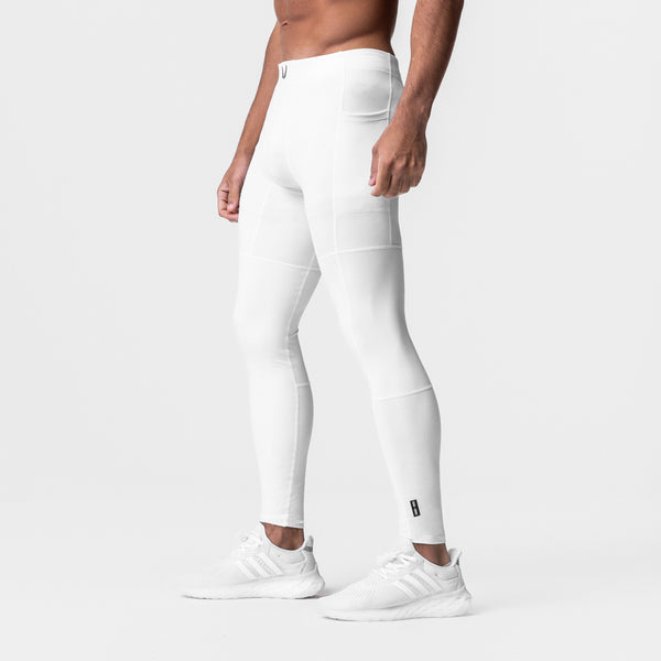 0691. WarpFlexx® Side Pocket Legging  - White