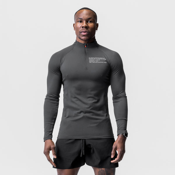 0725. Core Fitted Quarter Zip  - Space Grey