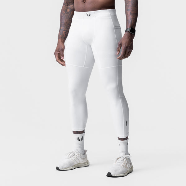 0747. WarpFlexx™ Side Pocket 3/4-Length Legging - White