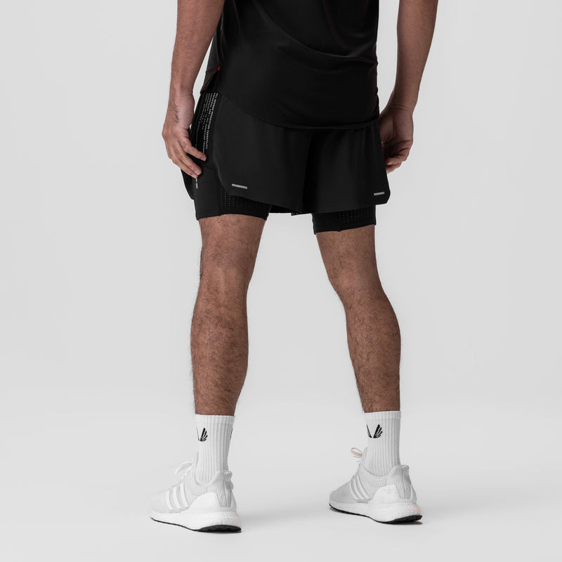 0953. Aerotex™ Hybrid Liner Short - Black/Black