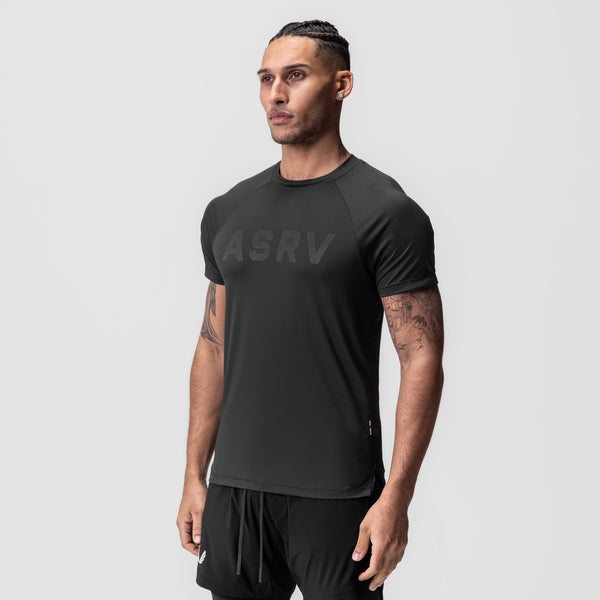 0918. AeroSilver® Fitted Tee - Black "ASRV"