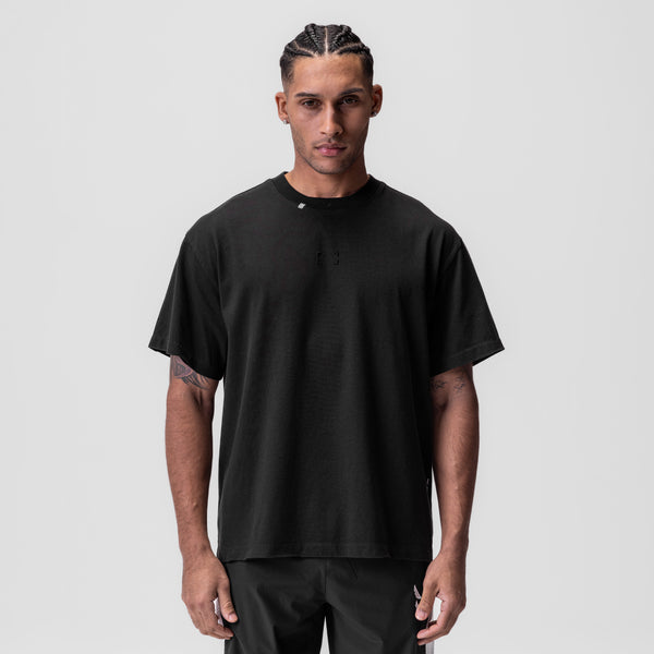 0797. Tech Essential™ Relaxed Tee - Black "Space Bracket"