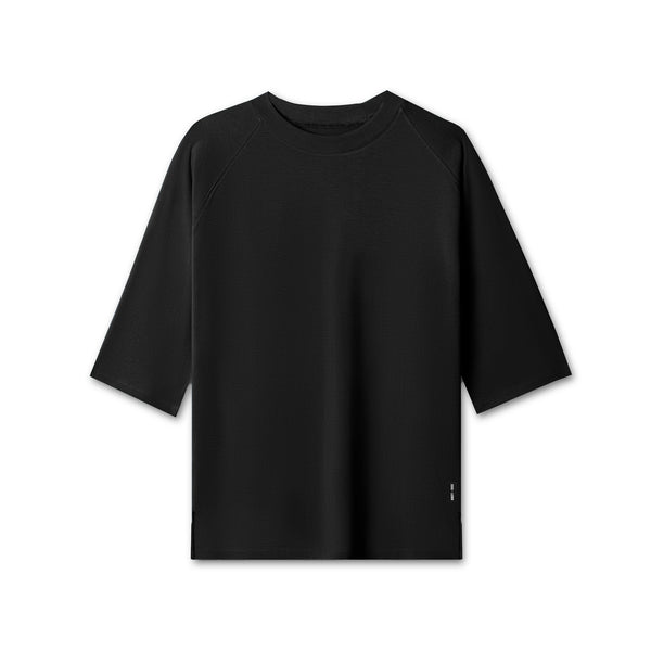 1086. Supima® 3/4-Sleeve Oversized Tee - Black