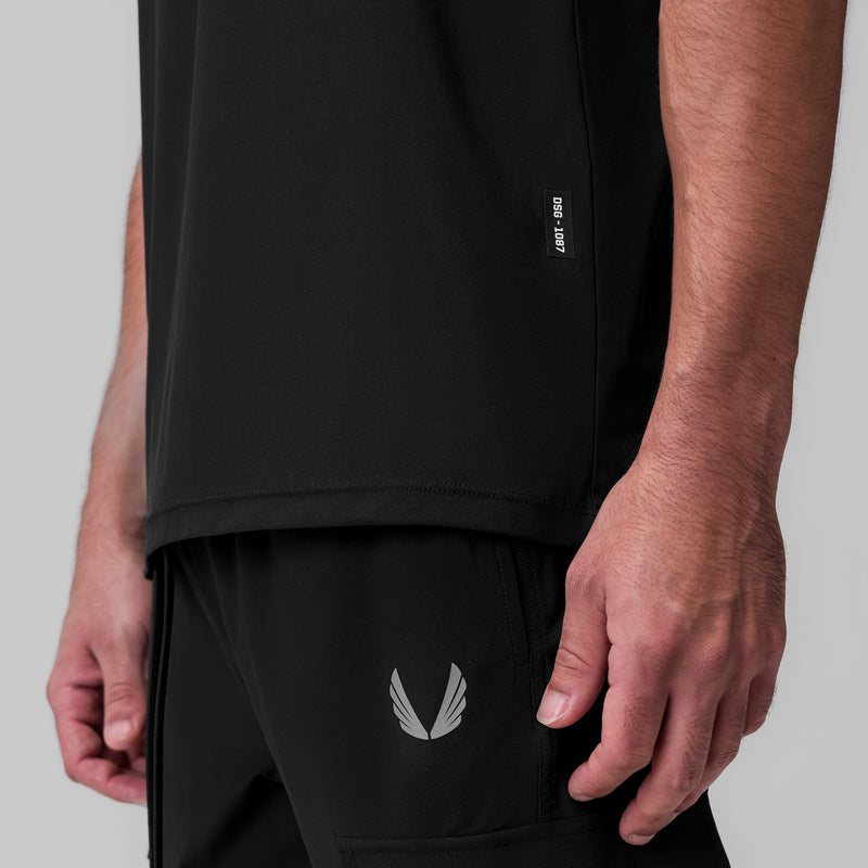 1087. Tetra-Lite® Ice Zip Tee - Black