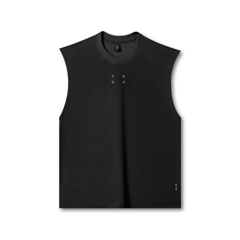 1092. Towel Terry Cutoff - Black