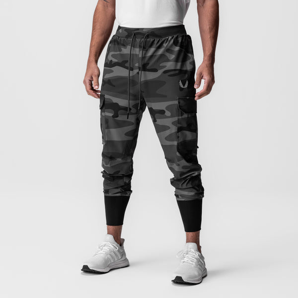 0825. Tetra-Lite® Cargo High Rib Jogger - Black Camo "Reflective"