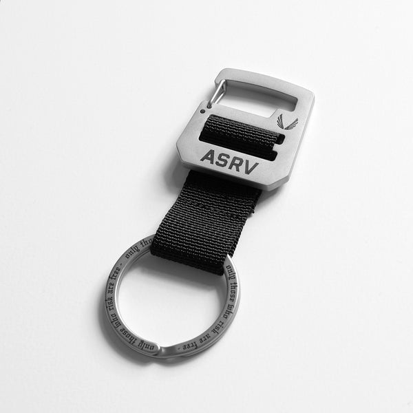 Clip Loop Keychain - Stainless Steel/Black