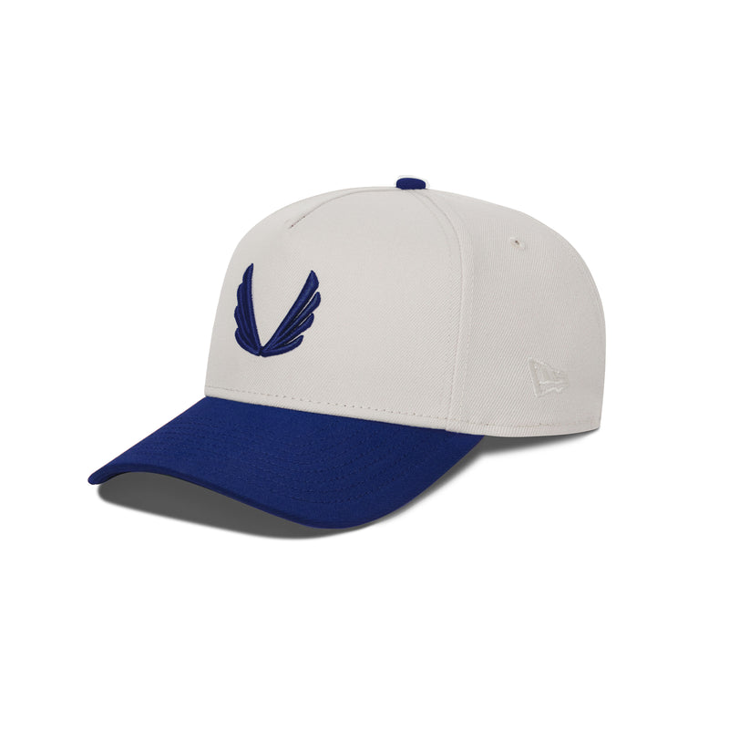 New Era® 9Forty® A-Frame Hat - Stone/Deep Blue Two Tone