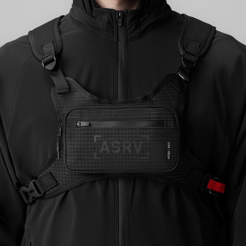 0634. Conditioning Chest Pack - Black "Grid"