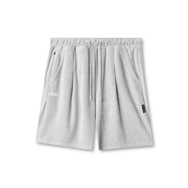 1094. Towel Terry Relaxed Short - Heather Grey