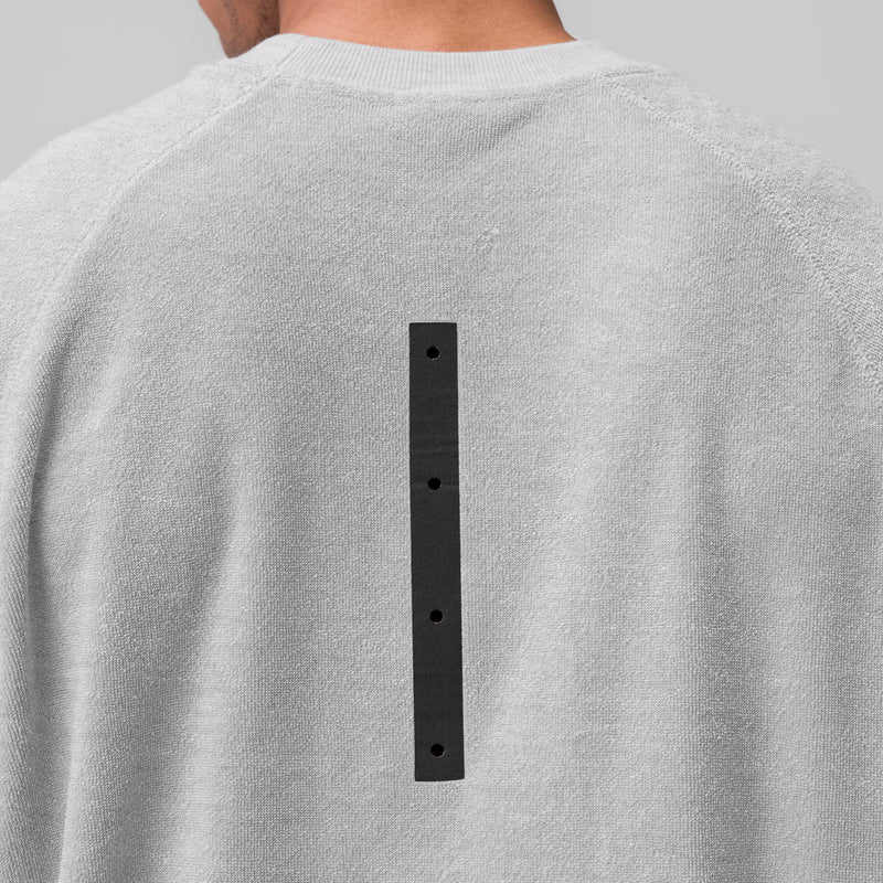 1092. Towel Terry Cutoff - Heather Grey