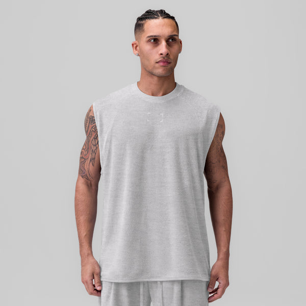 1092. Towel Terry Cutoff - Heather Grey