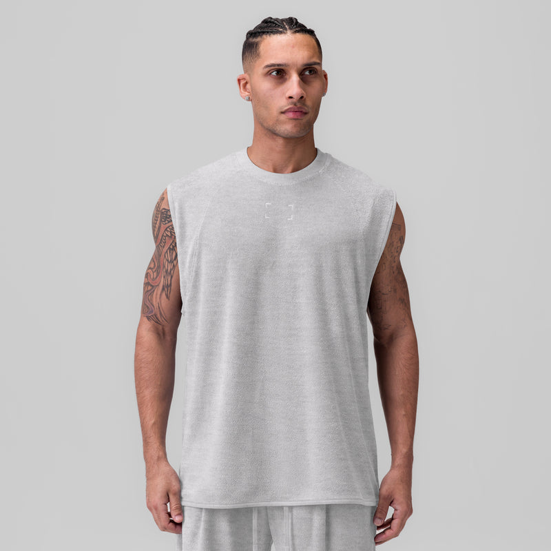 1092. Towel Terry Cutoff - Heather Grey