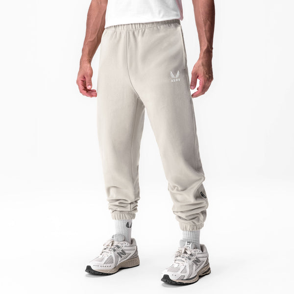 0655. Tech-Terry™ Oversized Sweats - Ivory Cream "Emblem"