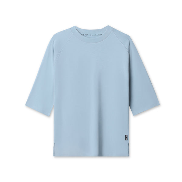 1086. Supima® 3/4-Sleeve Oversized Tee - Light Sky