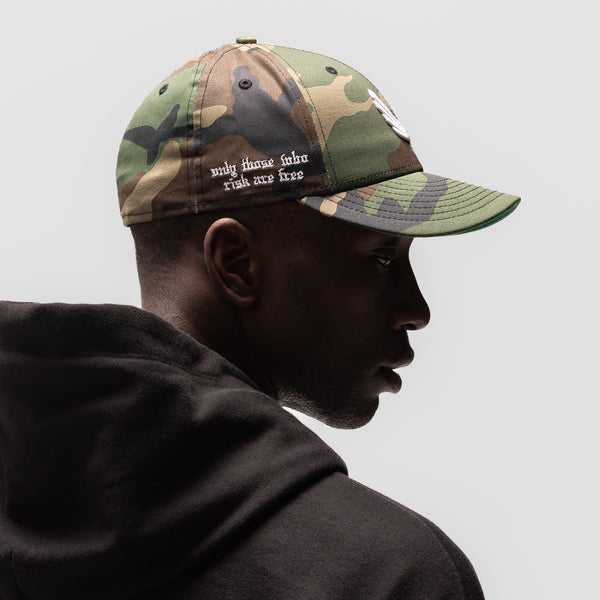 New Era® 59Fifty® Low Profile Hat - Woodland Camo/White "Wings"