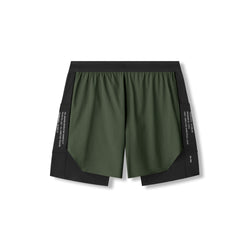 0953. Aerotex™ Hybrid Liner Short - Olive/Black