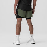 0953. Aerotex™ Hybrid Liner Short - Olive/Black