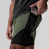 0953. Aerotex™ Hybrid Liner Short - Olive/Black