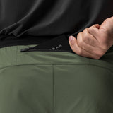 0953. Aerotex™ Hybrid Liner Short - Olive/Black