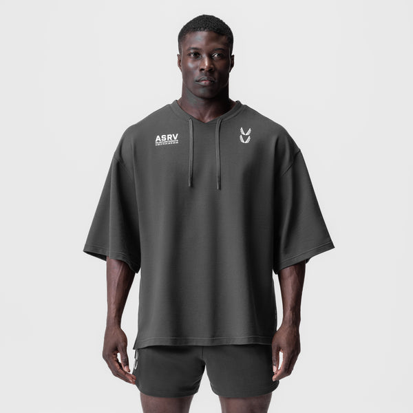 0945. Micro-Terry Warm-Up Tee - Space Grey