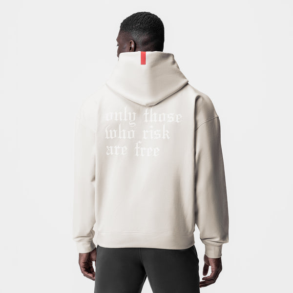 0874. Tech-Terry™ Zip Pocket Hoodie - Stone/White "OTWR"