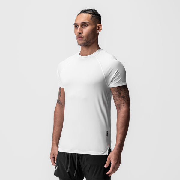 0918. AeroSilver® Fitted Tee - White