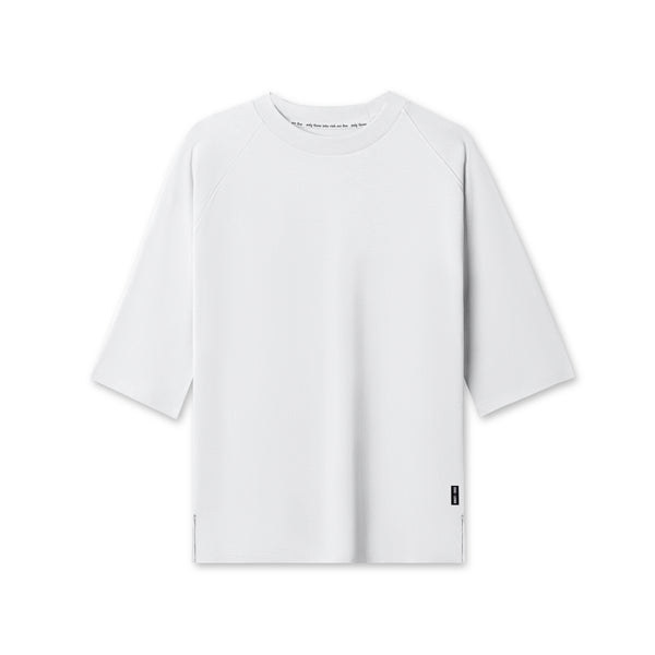1086. Supima® 3/4-Sleeve Oversized Tee - White